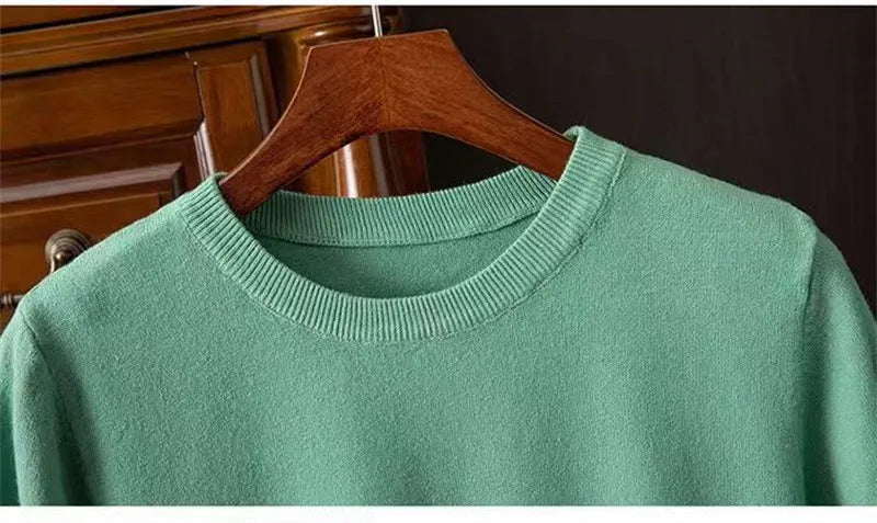 Korean Superfine Merino Cashmere T-shirt Men Base Layer Merino Shirt Wicking Breathable Short T-shirt Luxury Clothing Thick