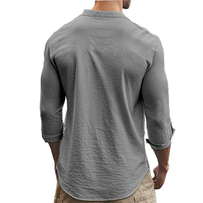 Mandarin collar shirt