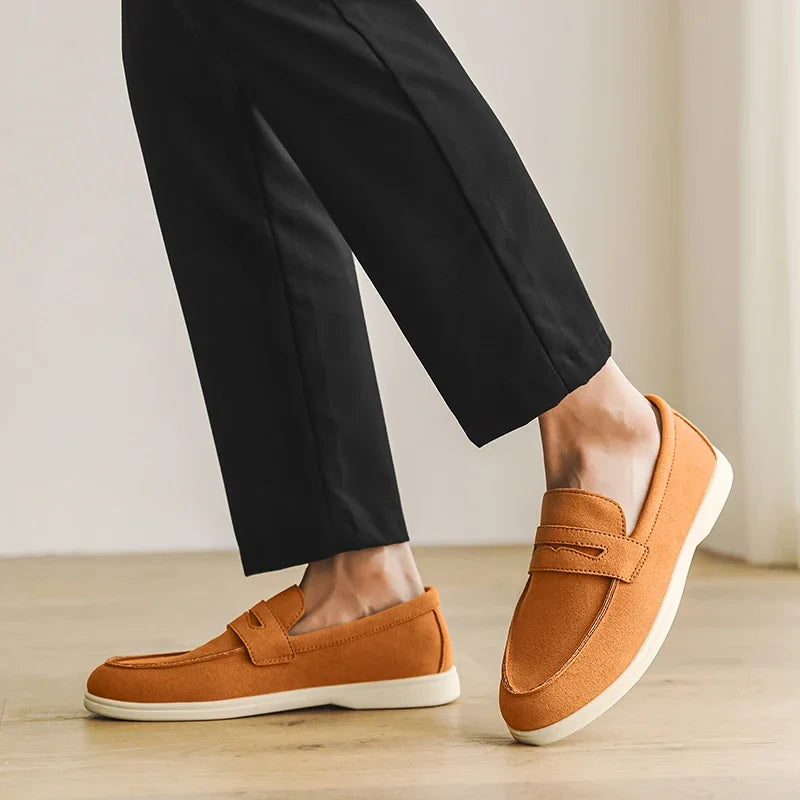 Belnore Suede Penny Loafers