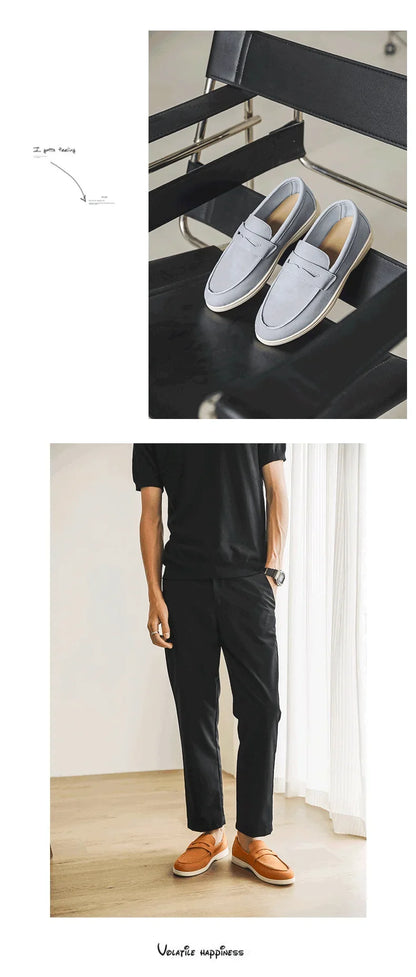 Belnore Suede Penny Loafers