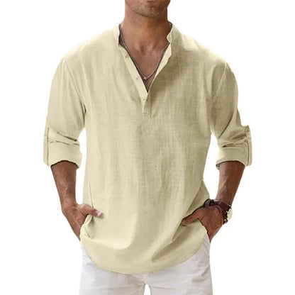 Marrakech Linen Henley Shirt