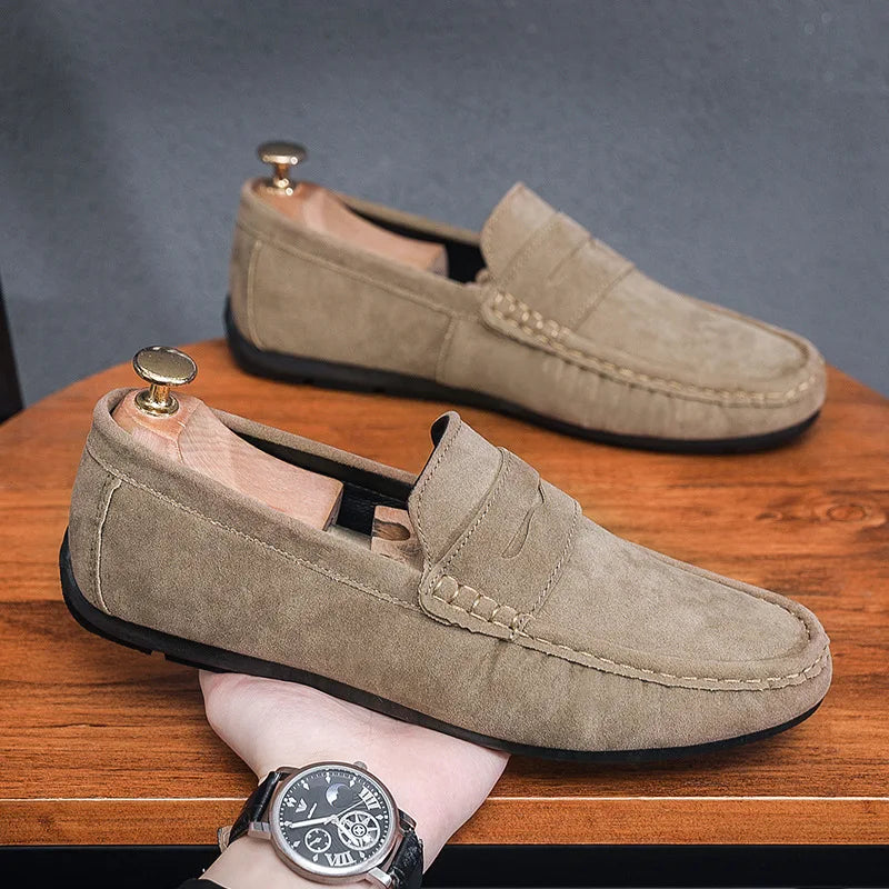 Suede Driver Loafers