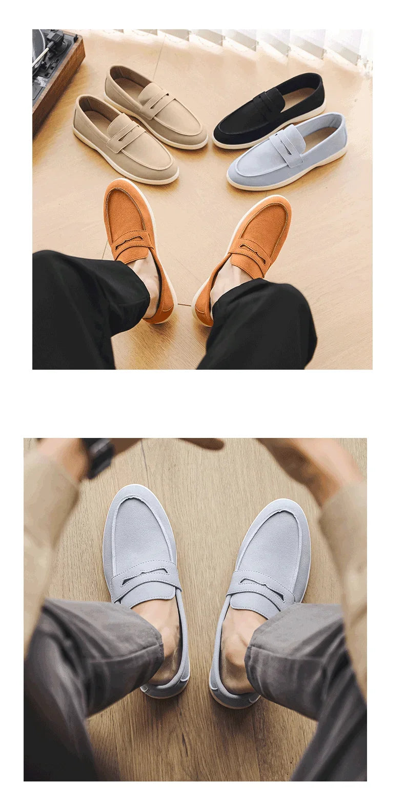 Belnore Suede Penny Loafers