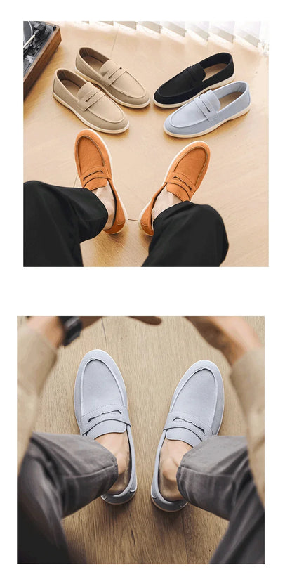 Belnore Suede Penny Loafers