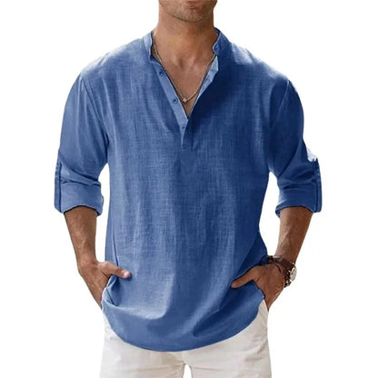 Marrakech Linen Henley Shirt