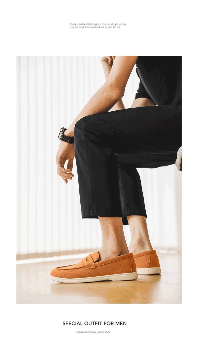 Belnore Suede Penny Loafers