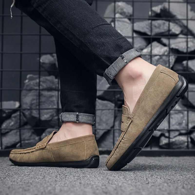 Suede Driver Loafers