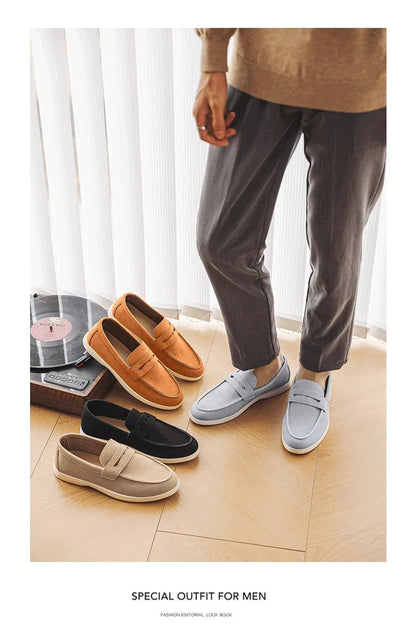 Belnore Suede Penny Loafers
