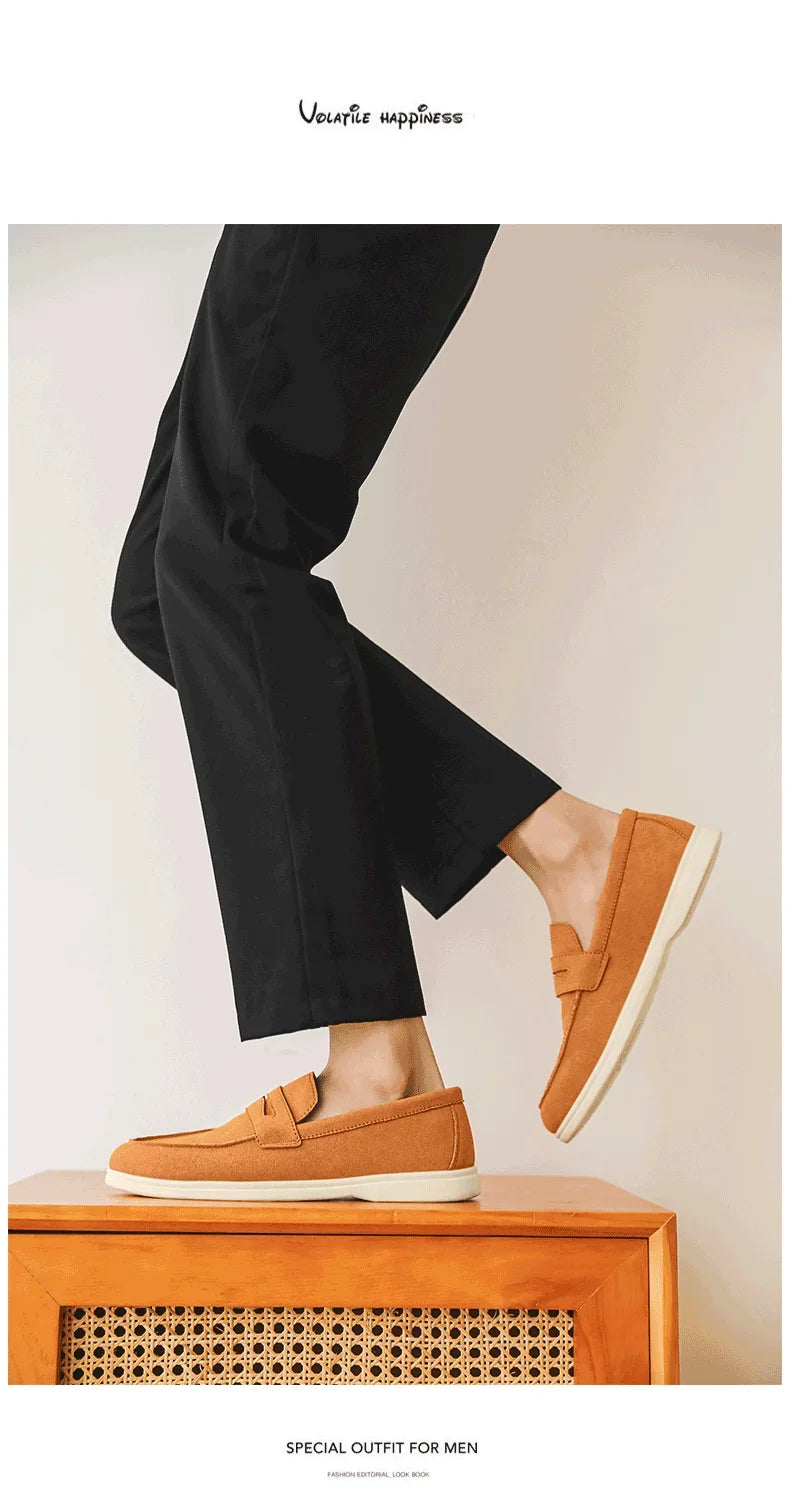 Belnore Suede Penny Loafers