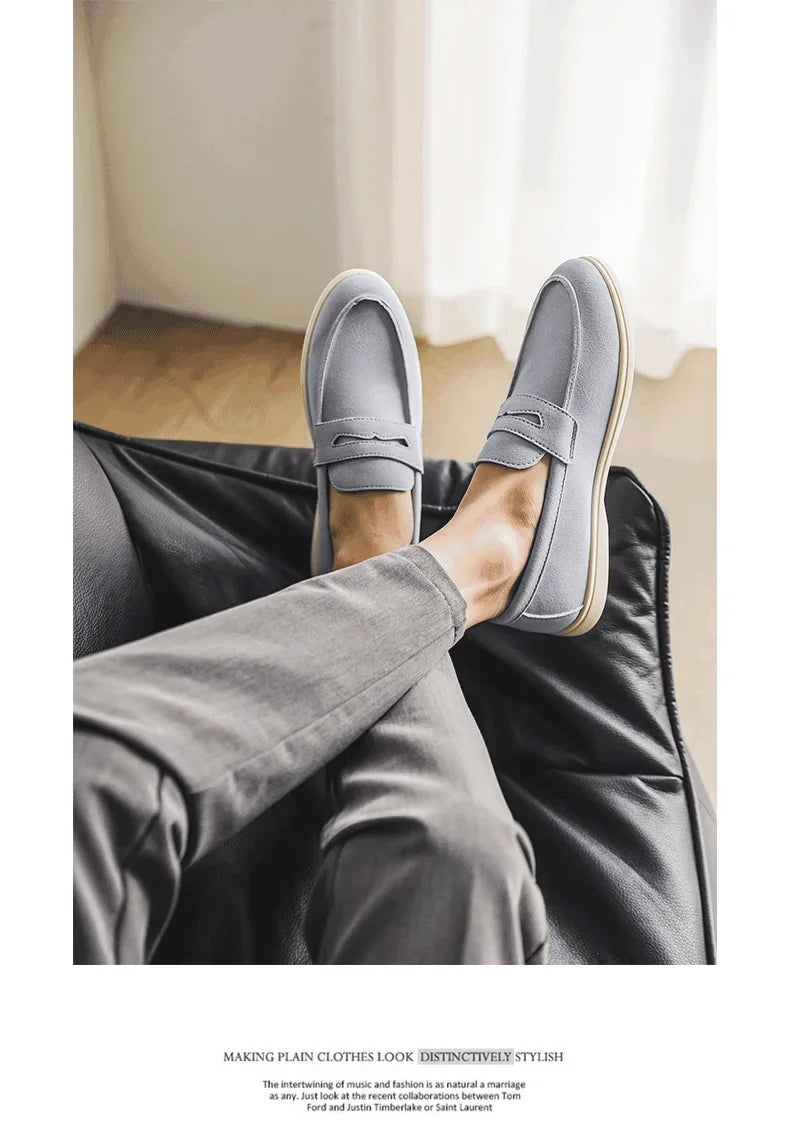 Belnore Suede Penny Loafers