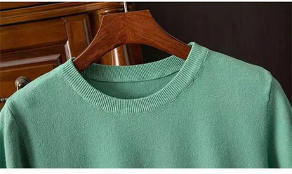 Korean Superfine Merino Cashmere T-shirt Men Base Layer Merino Shirt Wicking Breathable Short T-shirt Luxury Clothing Thick