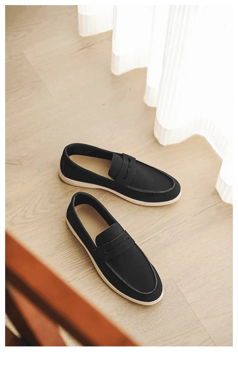 Belnore Suede Penny Loafers