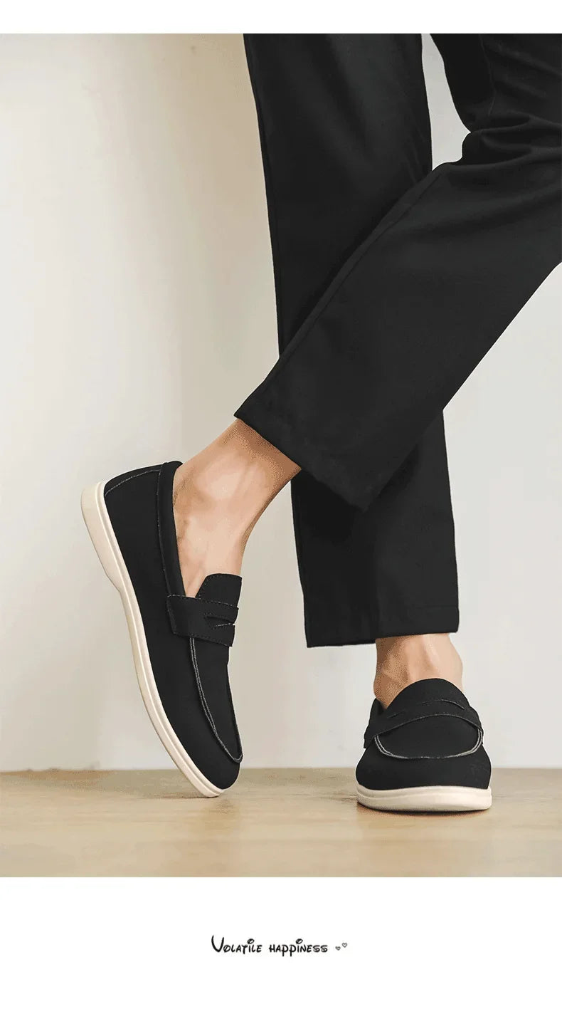 Belnore Suede Penny Loafers