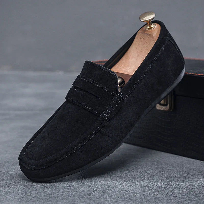 Suede Driver Loafers