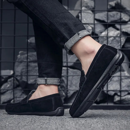 Suede Driver Loafers