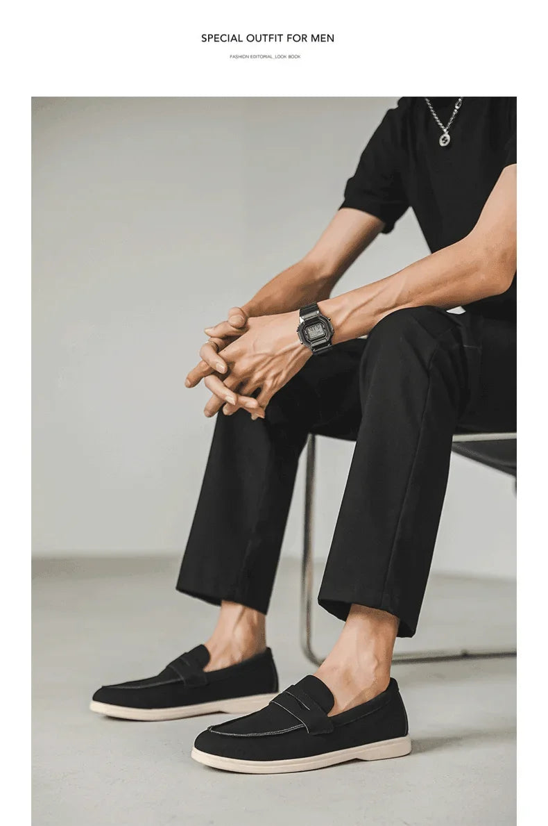 Belnore Suede Penny Loafers