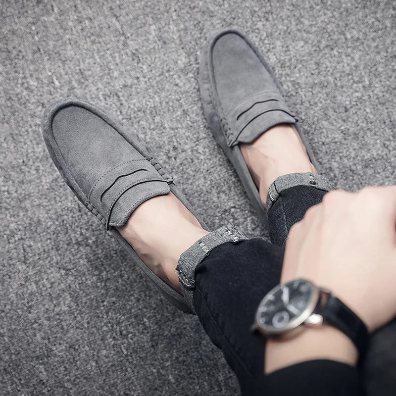 Suede Driver Loafers